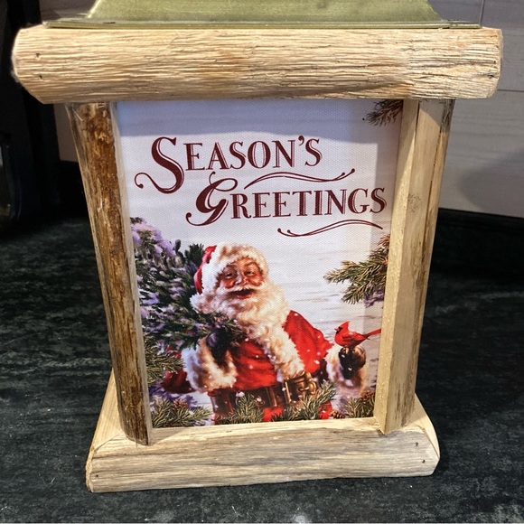 Santa Claus Christmas lantern with twinkling lights in excellent condition - Picture 9 of 9